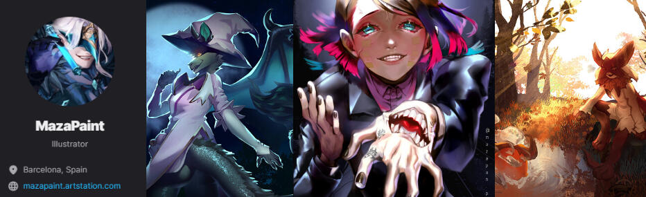 https://mazapaint.artstation.com/